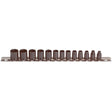 Proto J69206 1/4" DRIVE 13 PIECE METRIC IMPACT SOCKET SET - 6 POINT