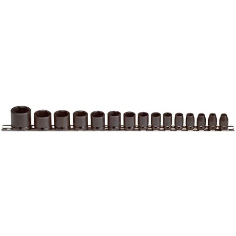 Proto J72106 3/8 Drive 15 Pc. Socket Set - 6 Point