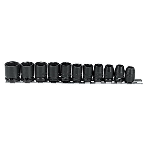 Proto J72202 3/8" DRIVE 11 PIECE METRIC IMPACT SOCKET SET - 6 POINT