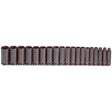 Proto J72216 3/8" DRIVE 19 PIECE METRIC DEEP IMPACT SOCKET SET - 6 POINT