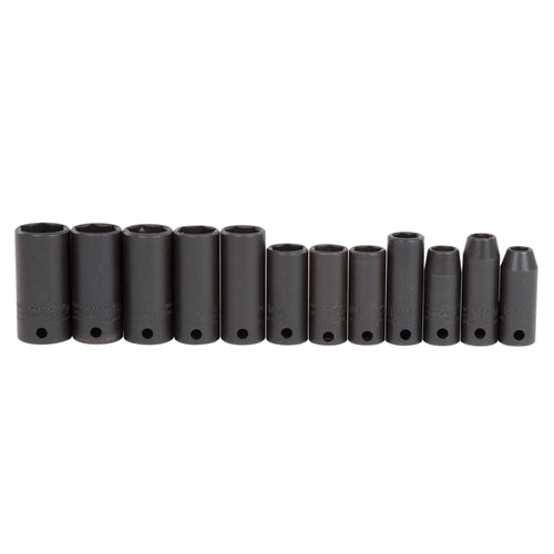 Proto J72217 3/8" DRIVE 12 PIECE METRIC DEEP IMPACT SOCKET SET - 6 POINT