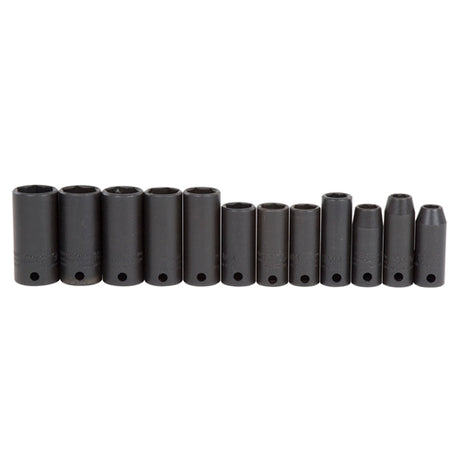Proto J72217 3/8" DRIVE 12 PIECE METRIC DEEP IMPACT SOCKET SET - 6 POINT