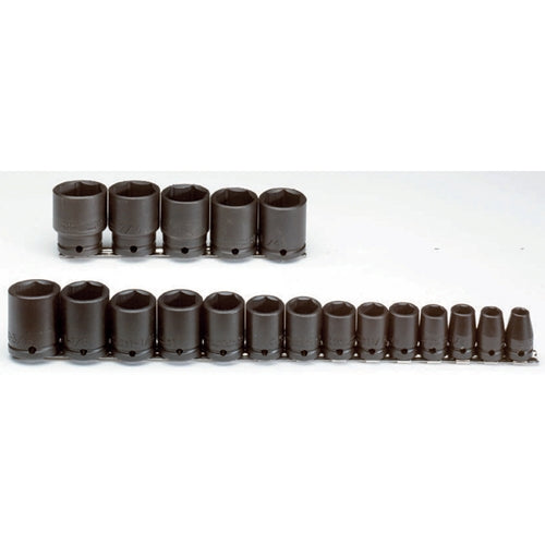 Proto J74106 1/2" DRIVE 19 PIECE IMPACT SOCKET SET - 6 POINT