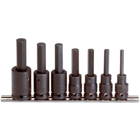 Proto J74152 1/2" DRIVE 7 PIECE HEX BIT IMPACT SOCKET SET