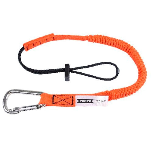 Proto JLAN15LBSSCAR Elastic Lanyard with Stainless Steel Carabiner - 15 lb.