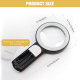 JMH JMH-030 3X Handheld Magnifying Glass with 18 LED Light and 3.15" Lens - 2