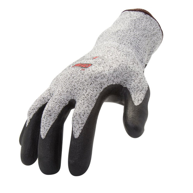 212 Performance AXC3-06-008PR AX360 Foam Nitrile-dipped Cut Resistant Gloves (EN Level 3, ANSI A2), Small Gray;Black