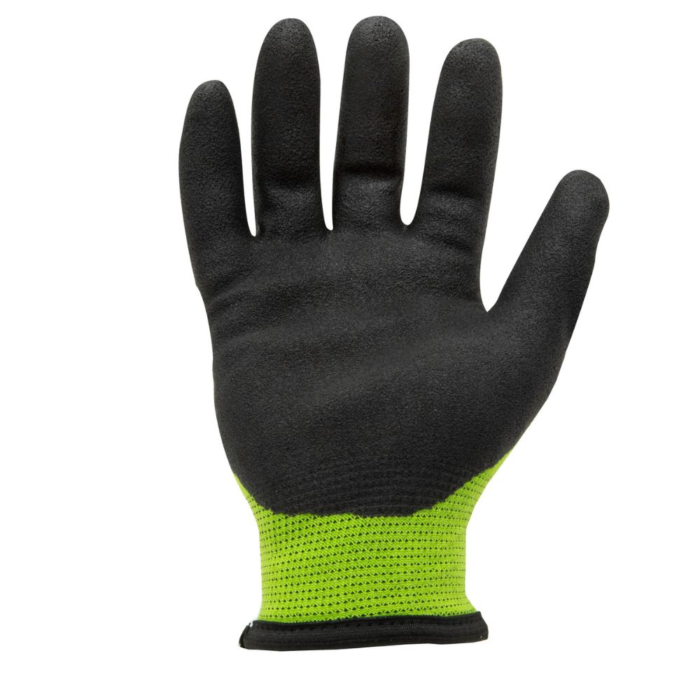 212 Performance AXCGC5-88-008 AX360 Seamless Nitrile-dipped Cut Resistant Cold Weather Hi-Viz Gloves (EN Level 5), Small Green;Black - 5