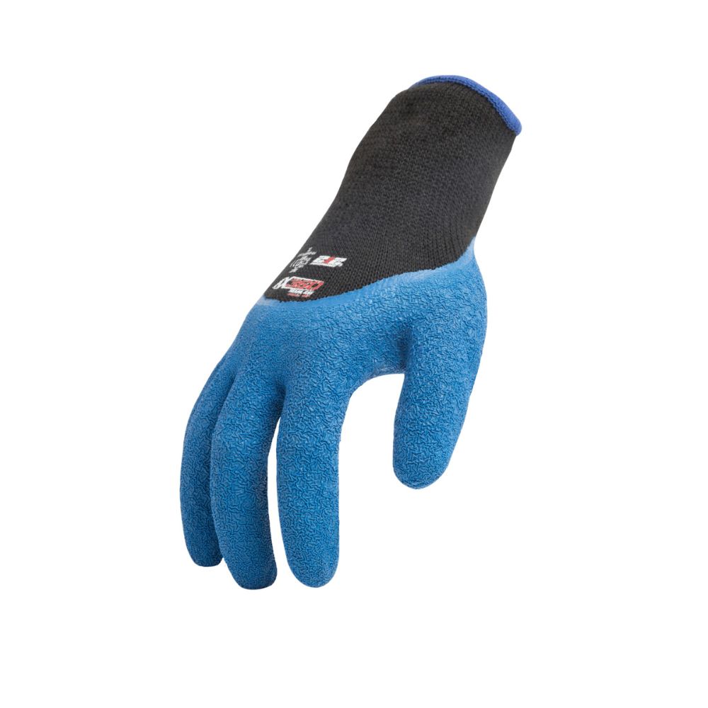 212 Performance AXCRG-05-009PR AX360 Latex-dipped Crinkle Grip Cut Resistant Gloves (EN Level 2 / ANSI A2), Medium Blue;Black