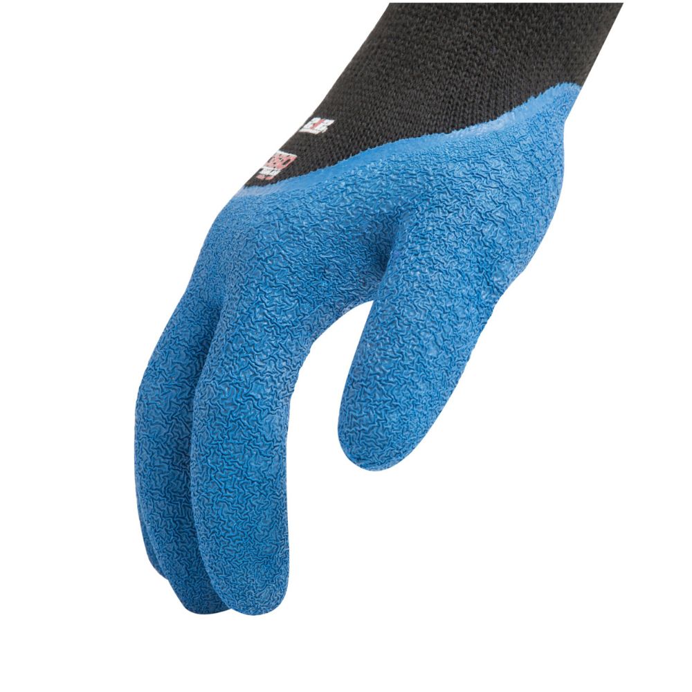 212 Performance AXCRG-05-009PR AX360 Latex-dipped Crinkle Grip Cut Resistant Gloves (EN Level 2 / ANSI A2), Medium Blue;Black - 4