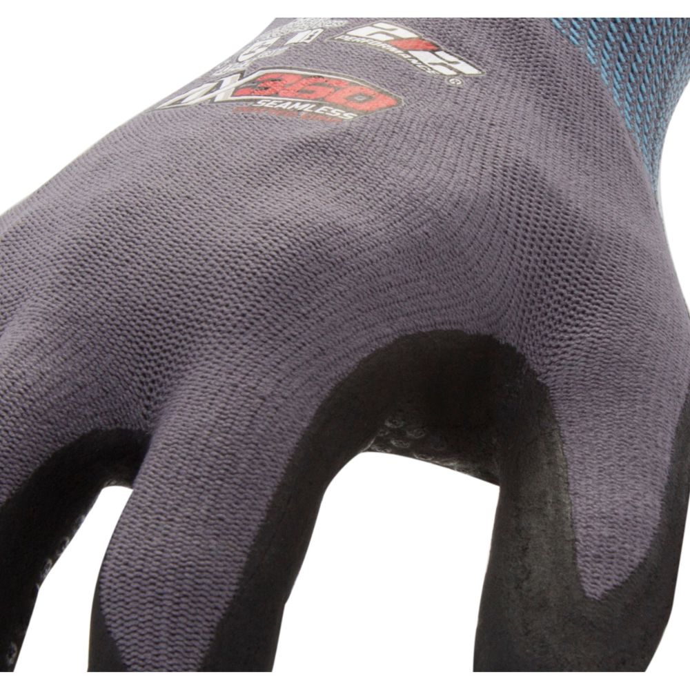 212 Performance AXDG-16-008PR AX360 Dotted Grip Nitrile-dipped Work Glove, 1-Pair, Small Charcoal - 4