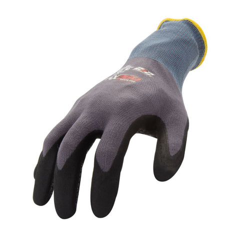 212 Performance AXDG-16-009PR AX360 Dotted Grip Nitrile-dipped Work Glove, 1-Pair, Medium Charcoal