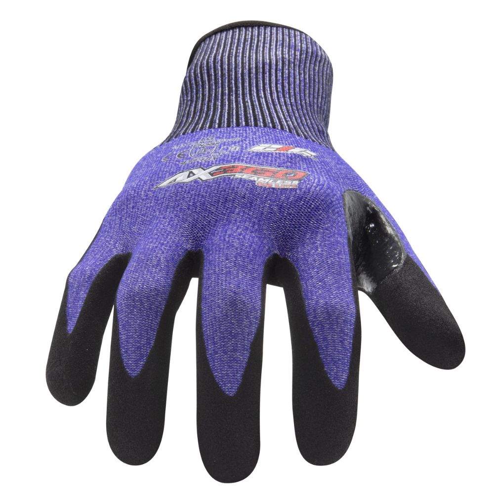 212 Performance AXLTC3-03-009 AX360 Seamless Knit Cut 3 Lite Gloves, Medium Blue - 2