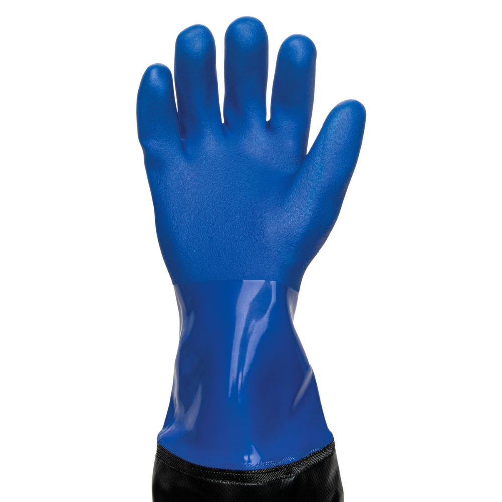 212 Performance BSHRC-03-008 Heat and Liquid Resistant Elbow Length Protective Gloves, Small Blue;Black - 3