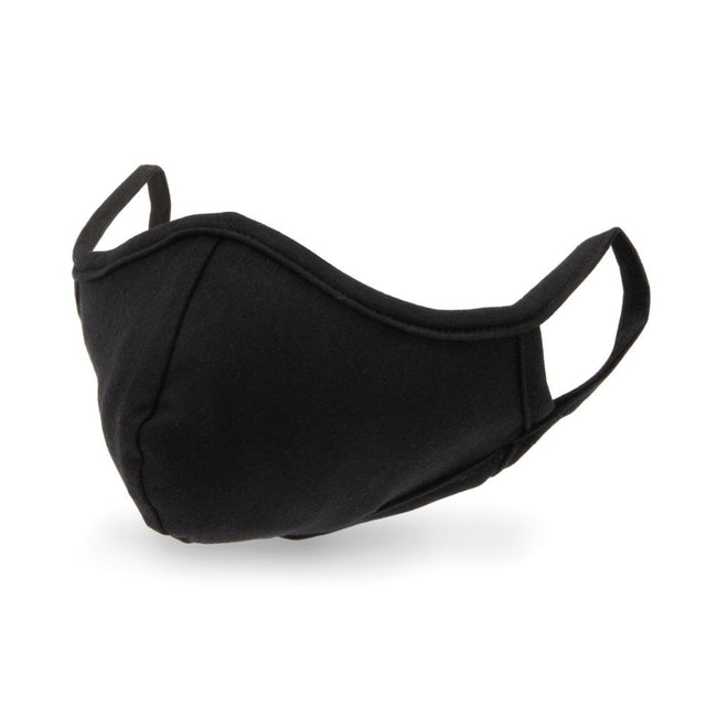 212 Performance CFME-05-000 Washable Cotton Fabric Face Mask with Elastic Ear Straps Black