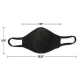 212 Performance CFME-05-000 Washable Cotton Fabric Face Mask with Elastic Ear Straps Black - 4