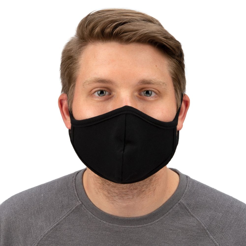 212 Performance CFME05000PK Washable Cotton Fabric Face Mask with Elastic Ear Straps, Bulk 50-Pack Black - 5