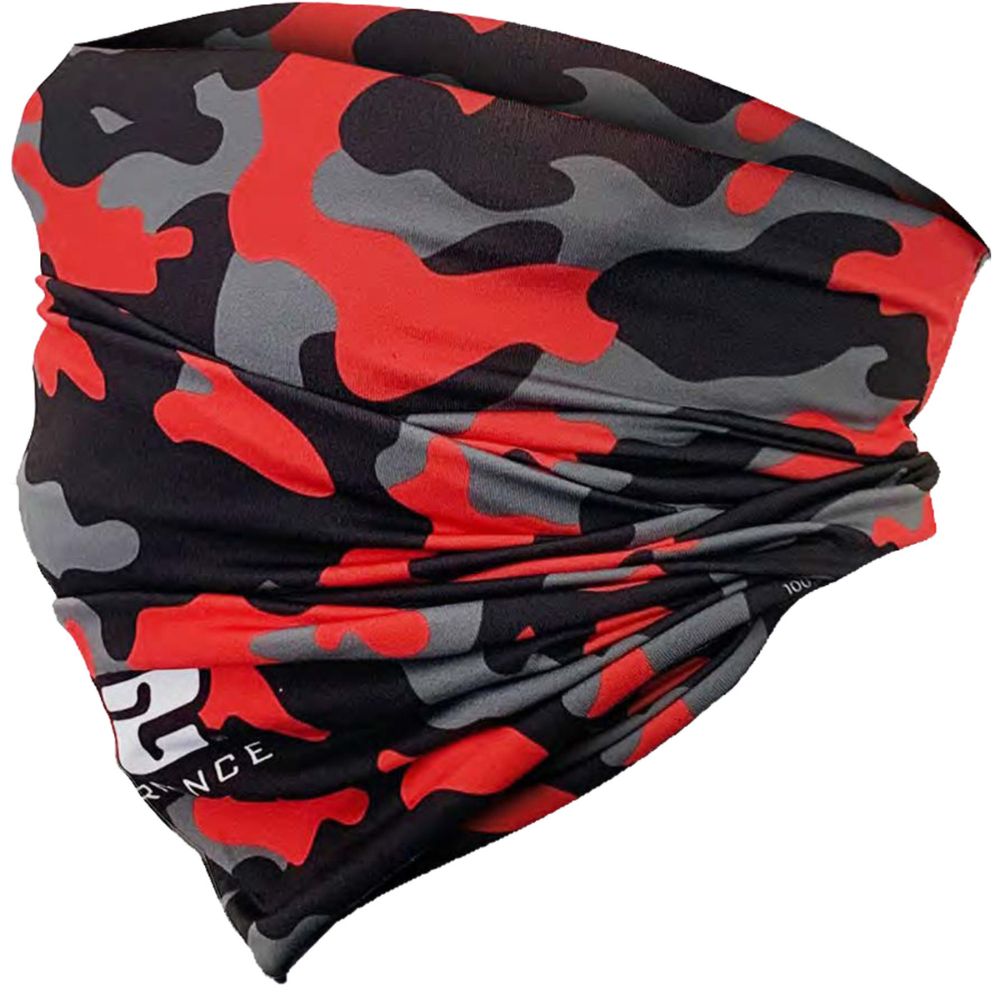 212 Performance FC3-05-000 Protective Neck Gaiter and Particulate Filtering Face Cover in Red / Grey / Black Camo Black - 2