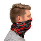 212 Performance FC3-05-000 Protective Neck Gaiter and Particulate Filtering Face Cover in Red / Grey / Black Camo Black - 7