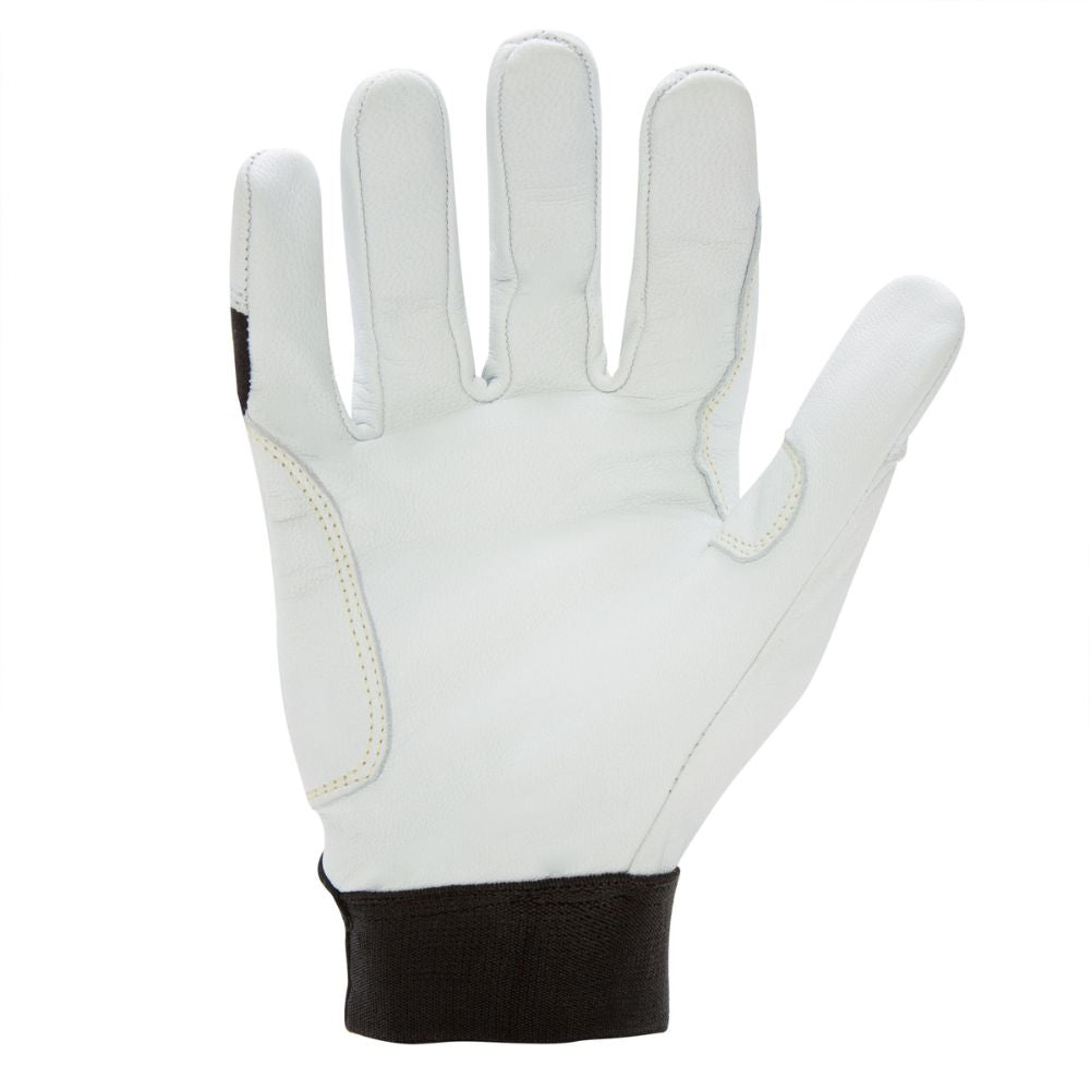 212 Performance FRLPC5-05-008 Fire Resistant Leather Palm Cut 5 Welder and Fabricator Gloves, Small Black;White - 3