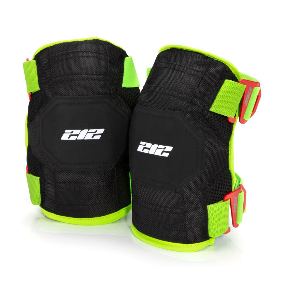 212 Performance GKP-88 Breathable Mesh Gel Core Foam Knee Pads with Hi-Viz Straps Green