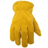 212 Performance LD-90-008 Leather Driver Work Glove in Golden Brown, Small Yellow - 2