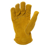 212 Performance LD-90-008 Leather Driver Work Glove in Golden Brown, Small Yellow - 3