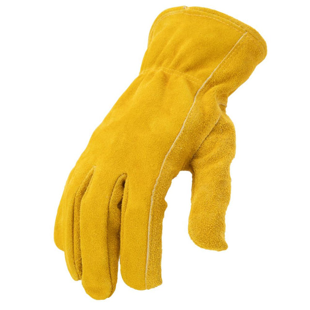 212 Performance LD-90-010 Leather Driver Work Glove in Golden Brown, Large Yellow