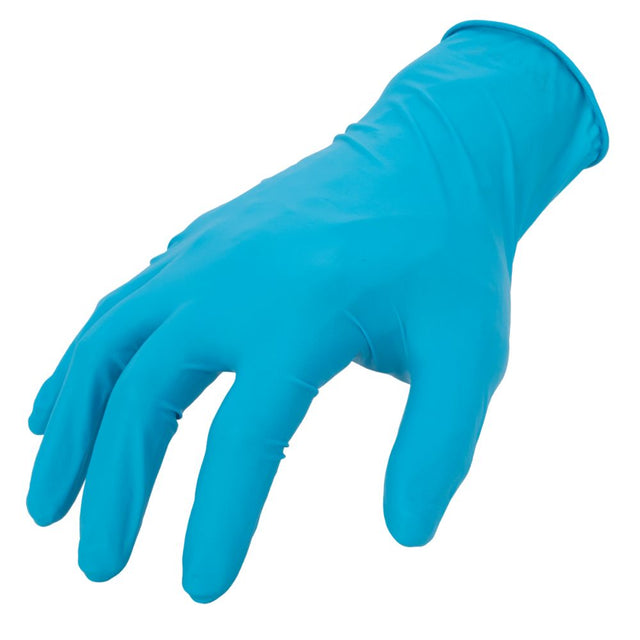 212 Performance NTG8-03-010 Disposable 8mil Blue Nitrile Gloves (Latex Free), Large (100 Count) Blue