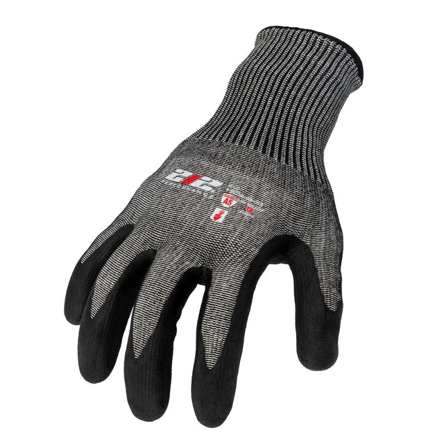 JS Products SC5A-06-009 Nitrile Foam-Dipped ANSI A5 Cut Resistant Touchscreen Compatible Seamless Work Gloves Medium