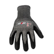 JS Products SC5A-06-010 Nitrile Foam Dipped ANSI A5 Cut Resistant Touchscreen Work Gloves Large Black Gray