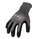 JS Products SC5A-06-010 Nitrile Foam Dipped ANSI A5 Cut Resistant Touchscreen Work Gloves Large Black Gray - 3