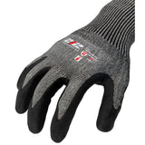 JS Products SC5A-06-010 Nitrile Foam Dipped ANSI A5 Cut Resistant Touchscreen Work Gloves Large Black Gray - 4