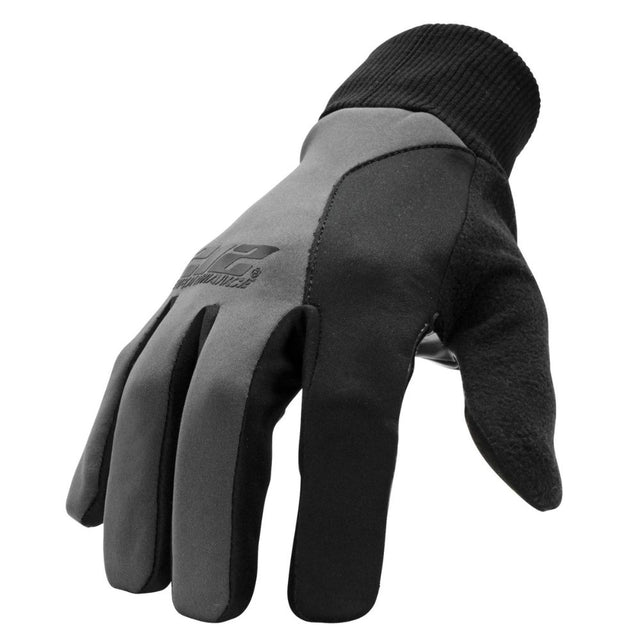 212 Performance TEJG-0608 Touchscreen Compatible Silicone Palm Economy Tundra Jogger Gloves, Small Gray