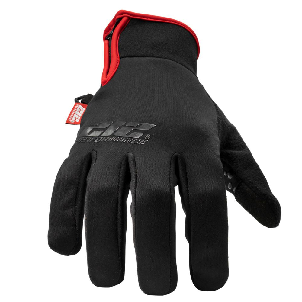 212 Performance TJG-0508 Silicone Palm Zipper Cuff Tundra Jogger Gloves, Small Black - 2