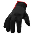 212 Performance TJG-0509 Silicone Palm Zipper Cuff Tundra Jogger Gloves, Medium Black