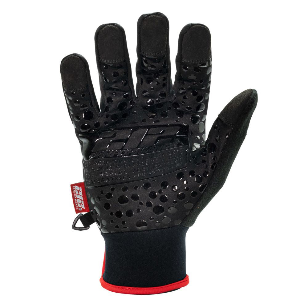 212 Performance TJG-0511 Silicone Palm Zipper Cuff Tundra Jogger Gloves, X-Large Black - 3