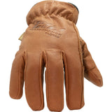 212 Performance TLDWP-0809 Fleece Lined Buffalo Leather Driver Winter Work Glove in Russet Brown, Medium Brown - 2