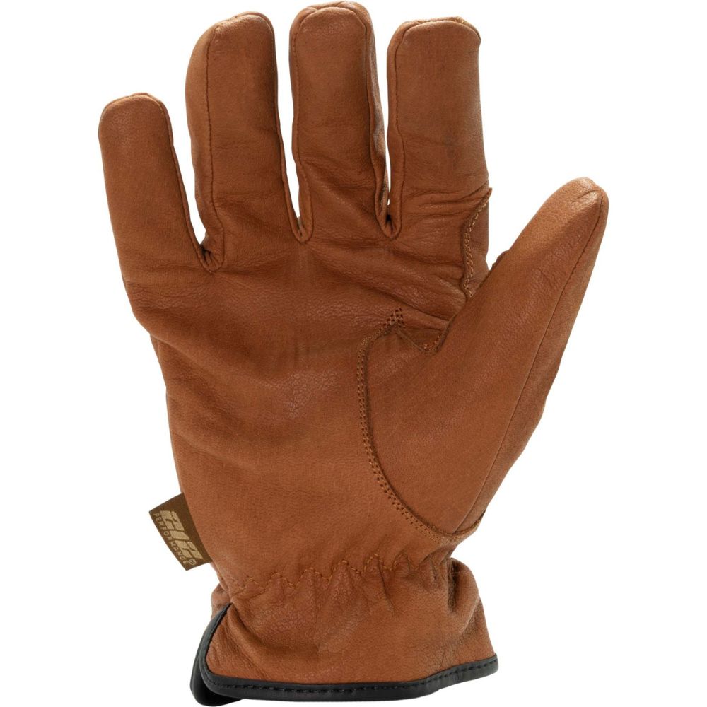 212 Performance TLDWP-0809 Fleece Lined Buffalo Leather Driver Winter Work Glove in Russet Brown, Medium Brown - 3