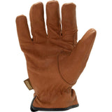 212 Performance TLDWP-0810 Fleece Lined Buffalo Leather Driver Winter Work Glove in Russet Brown, Large Brown - 3