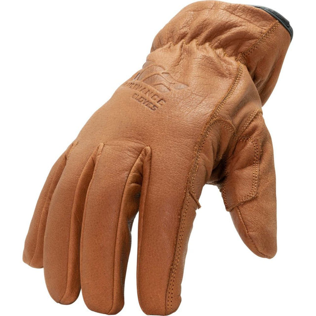 212 Performance TLDWP-0811 Fleece Lined Buffalo Leather Driver Winter Work Glove in Russet Brown, X-Large Brown