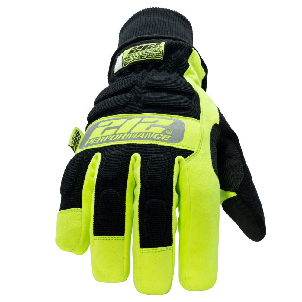 212 Performance TUNHWP-0509 Waterproof Fleece Lined Impact Protective Tundra Winter Work Gloves, Medium Black - 2