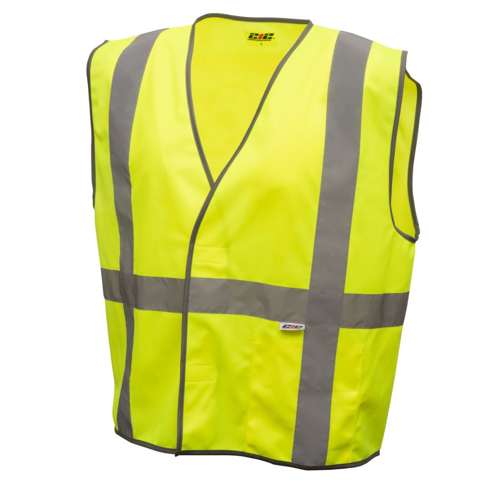 212 Performance VSTGU-8808 General Purpose Hi-Viz Safety Vest, Small Yellow;Reflective Gray