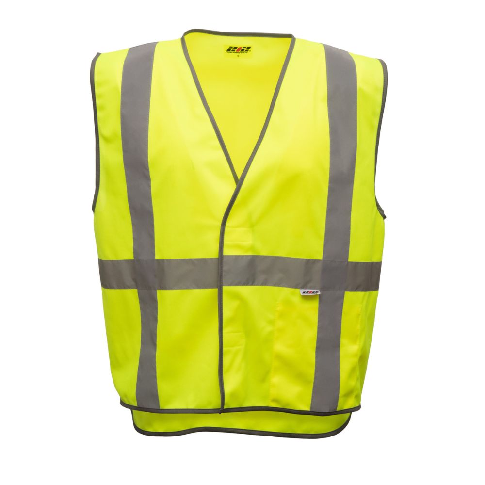 212 Performance VSTGU-8808 General Purpose Hi-Viz Safety Vest, Small Yellow;Reflective Gray - 2