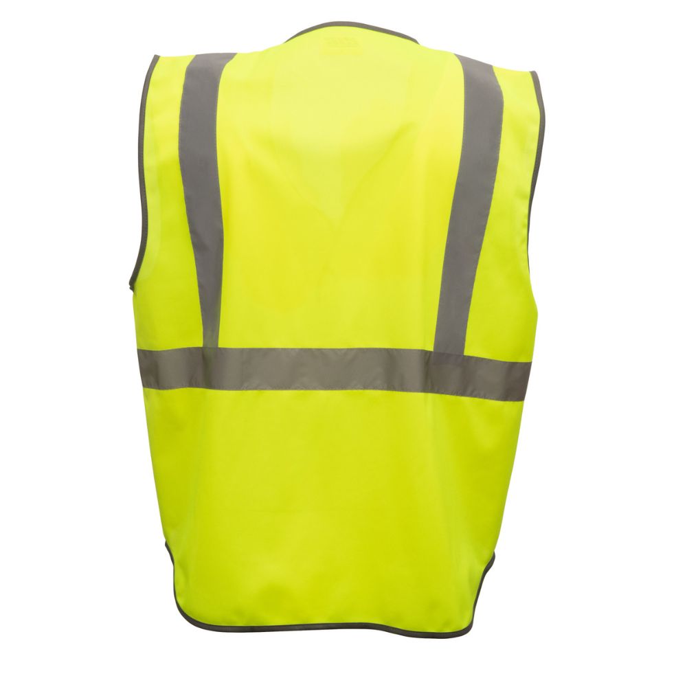 212 Performance VSTGU-8808 General Purpose Hi-Viz Safety Vest, Small Yellow;Reflective Gray - 3