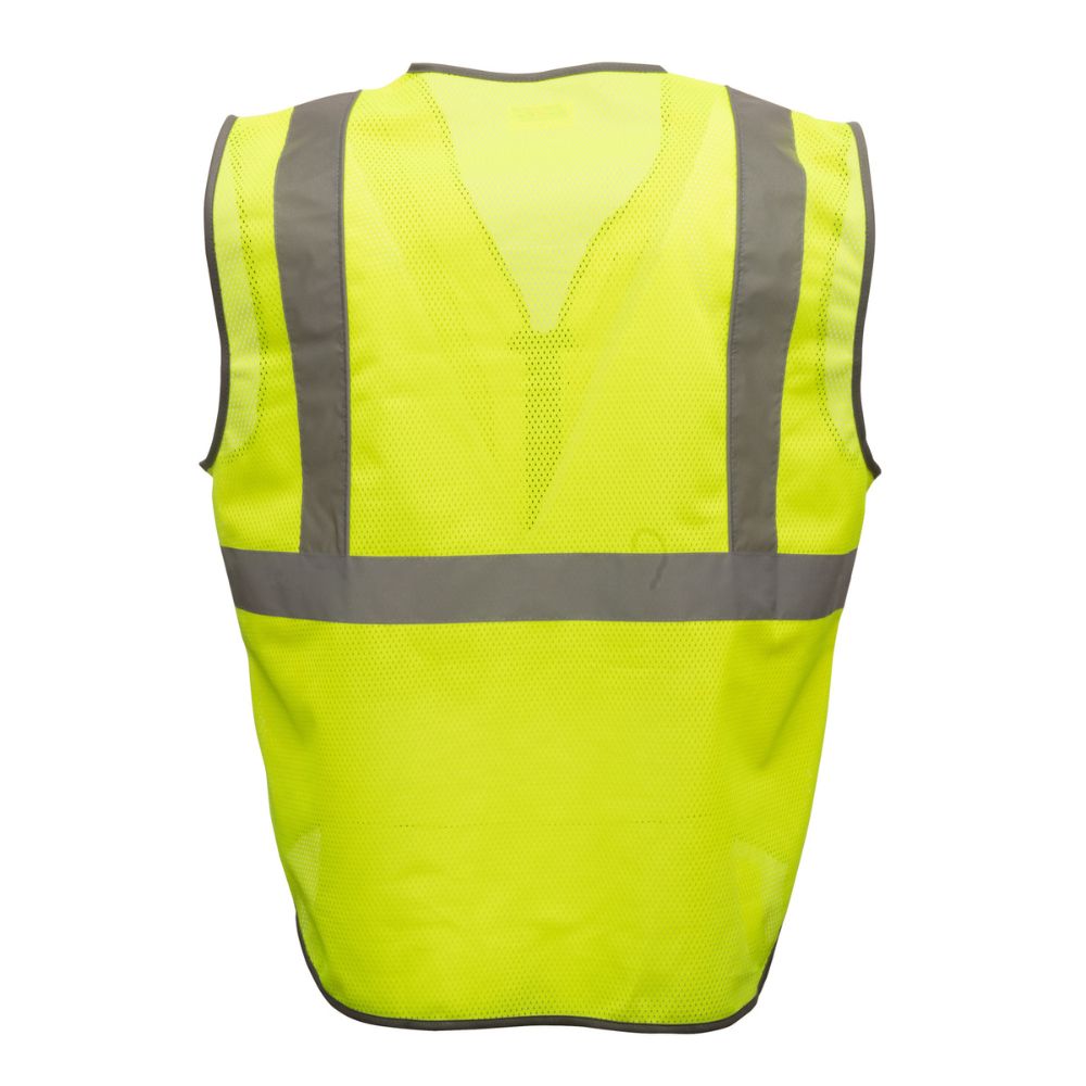 212 Performance VSTPERF-8808 Multi-Purpose Hi-Viz Safety Vest with Windowed Badge Pocket, Small Yellow;Reflective Gray - 3