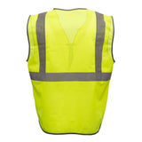 212 Performance VSTPERF-8810 Multi-Purpose Hi-Viz Safety Vest with Windowed Badge Pocket, Large Yellow;Reflective Gray - 3