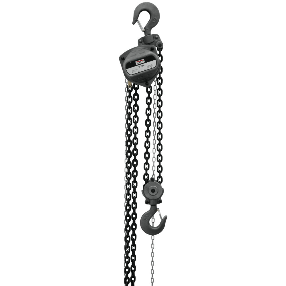 Jet JT9-101950 S90-500-10, 5-Ton Hand Chain Hoist With 10' Lift