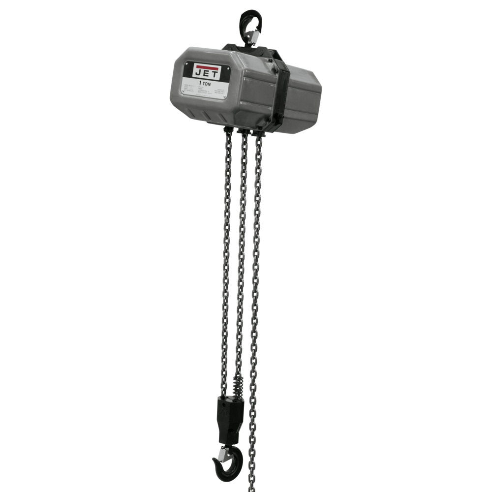 Jet JT9-111000 1SS-1C-10, 1-Ton Electric Chain Hoist 1-Phase 10' Lift