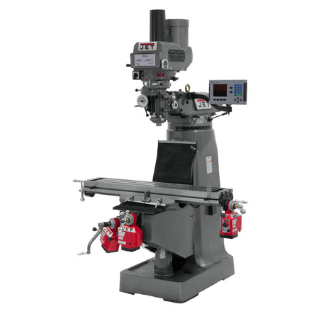 Jet JT9-690430 JTM-4VS Mill 3-Axis ACU-RITE 300S DRO (Knee) X Y Z-Axis Feed Draw Bar